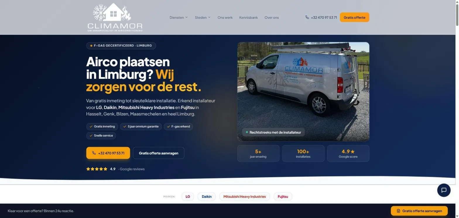 Website van Climamor